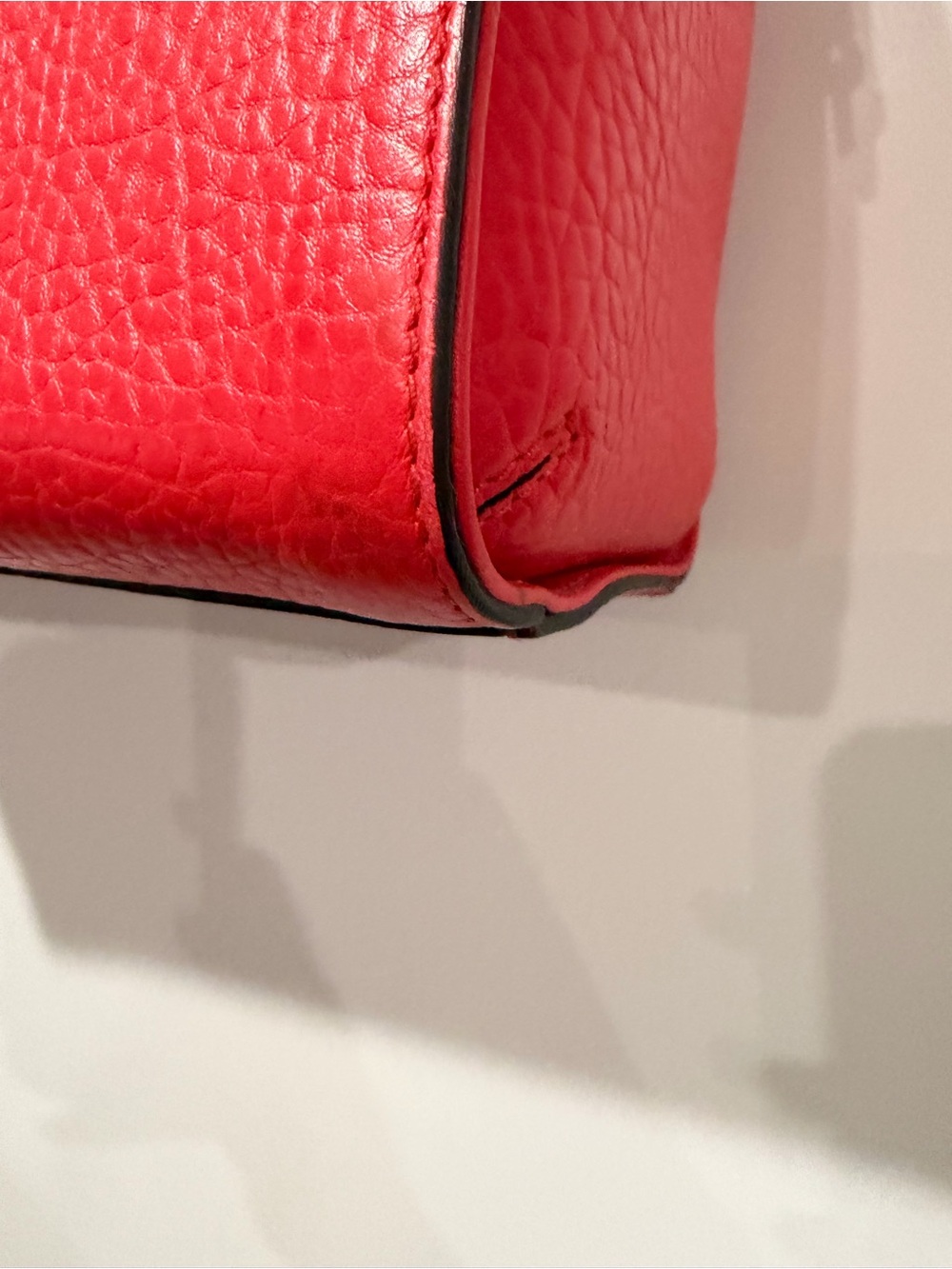 kate spade red Perforated Leather Satchel with Gold-Tone Accents - Picture 4 of 8